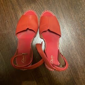 orange summer sandals.